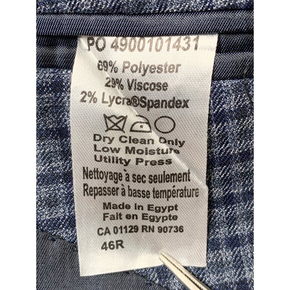 Lauren Ralph Lauren Mens Checkered Blazer Size 46R Polyester Blend Two-Button Si - Picture 6 of 7